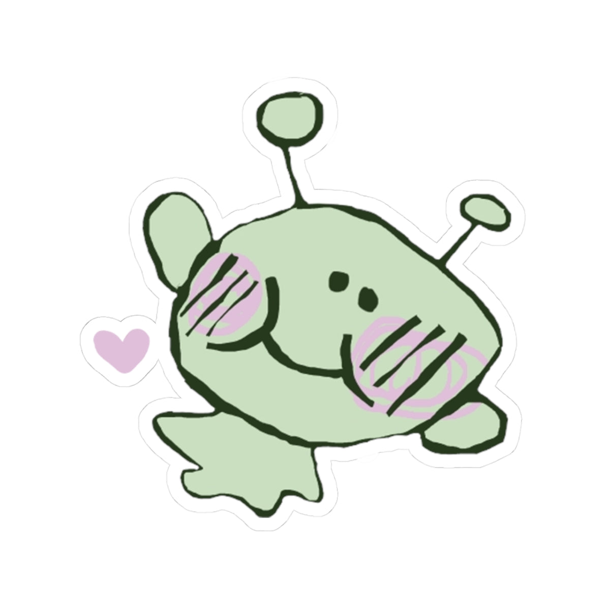 Lovey-Dovey Alien | Vinyl Sticker